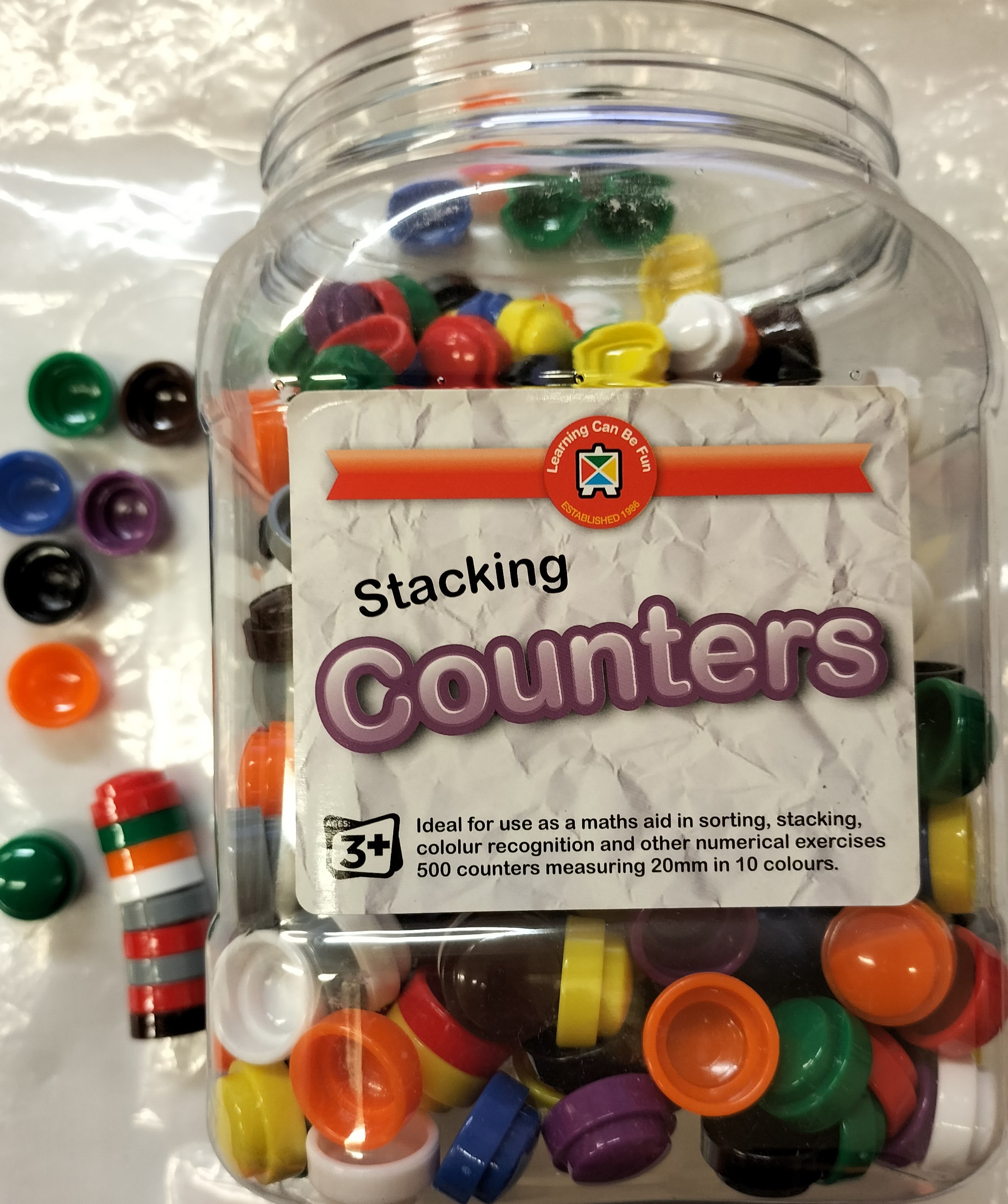 Counter Jar - Stacking 20mm 10 Cols 500 pcs